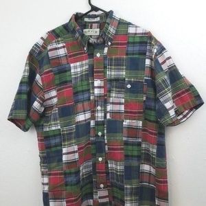Orvis Patchwork Quilt Shirt Size Large